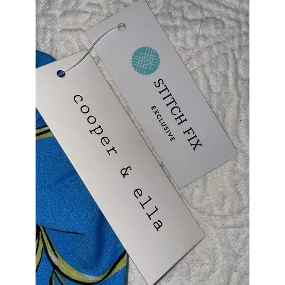 Floral Print Sleeveless Tiered Top Blue Flowy Blouse Casual Tank - Picture 6 of 6